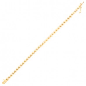 Pulseira em Ouro 18k Bolinhas Polidas - 16cm