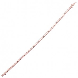 Pulseira em Ouro Rosé 18k Riviera Polida 16cm 