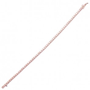 Pulseira em Ouro Rosé 18k Riviera Polida 16cm 