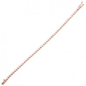 Pulseira em Ouro Rosé 18k Riviera Polida 16cm 