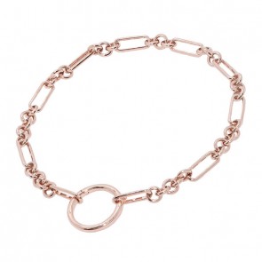 Pulseira em Ouro Rosé 18k Catena Redonda Polida