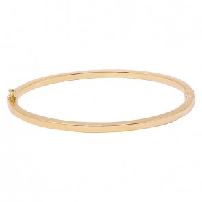 Bracelete em Ouro 18k Oco Fio Quadrado 3X3mm Polido Diâmetro 60mX50m   