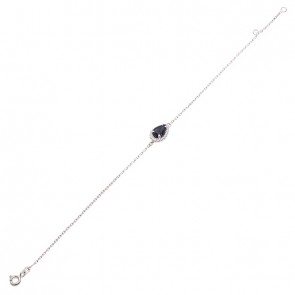 Pulseira em Ouro Branco 18K 1 Safira de 0.47 Quilates