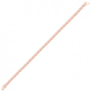 Pulseira em Ouro Rosé 18k Riviera com 67 Brilhantes 