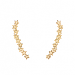 Brinco em Ouro 18k Ear Cuff Estrelas