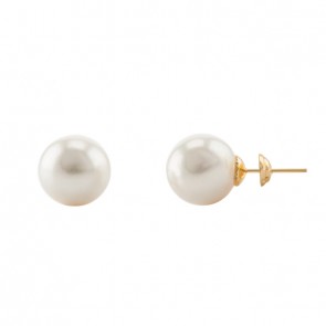 Brinco em Ouro 18k  Pérola Shell 10mm