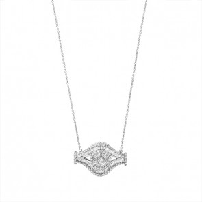 Gargantilha Olho Grego pequeno com Diamantes 
