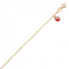 Pulseira infantil cartier com joaninha com 14cm 