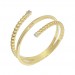 Anel em Ouro 18k Linee 3 Fio Espiral Fosco Polido com 2 Brilhantes