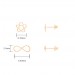 Brinco formas em ouro: flor ou infinito