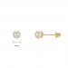 Brinco em Ouro 18k Pérola 4mm