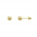 Brinco Ouro 18K Bola 4mm