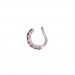 Piercing-Rubi-Branco-Argola-com-7-Pedras-Preciosas-2.50mm-Ouro-Branco-(Pingentes)