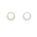 Piercing-Argola-Ouro Amarelo-e-Ouro-Branco-com-11-Zirconias