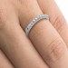 Meia Aliança de Ouro Branco Com 11 Diamantes 2 Pontos