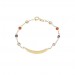 Pulseira-Chapinha-Colorida-elo-português-com-Zircônias-13cm-Com-Zircônias-3mm-(Pulseiras)