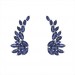 Brinco Ear cuff Asas com Rubis, Esmeralda ou Safira.