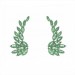Brinco Ear cuff Asas com Rubis, Esmeralda ou Safira.