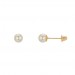 Brinco em Ouro 18k Pérola 4mm