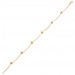 Pulseira elo português 18cm com bolinhas 4mm